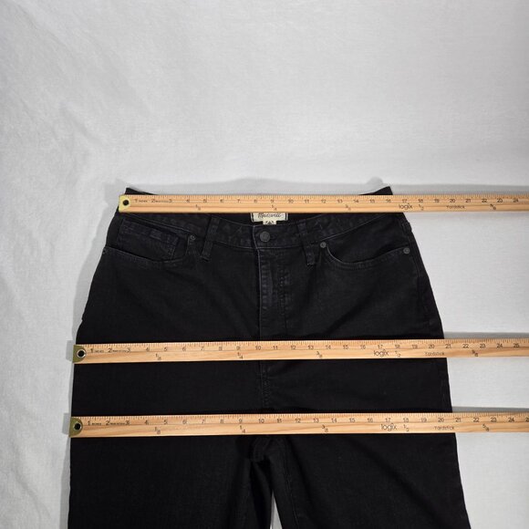 MADEWELL Hi-Rise Magic-Pockets CURVY SKINNY FLARE Black Jeans Women's Size 32. - Picture 15 of 17